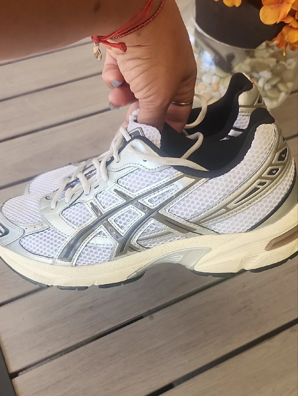 Asics Gel - 1130 MEN  Black, White & Silver Athletic Sneakers